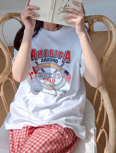 [여성]아메리카 반팔 티셔츠
